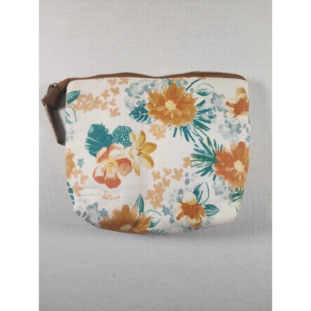 Mary & Martha‎ Floral Makeup Pouch Women Canvas Cosmetic Bag Religious Christian